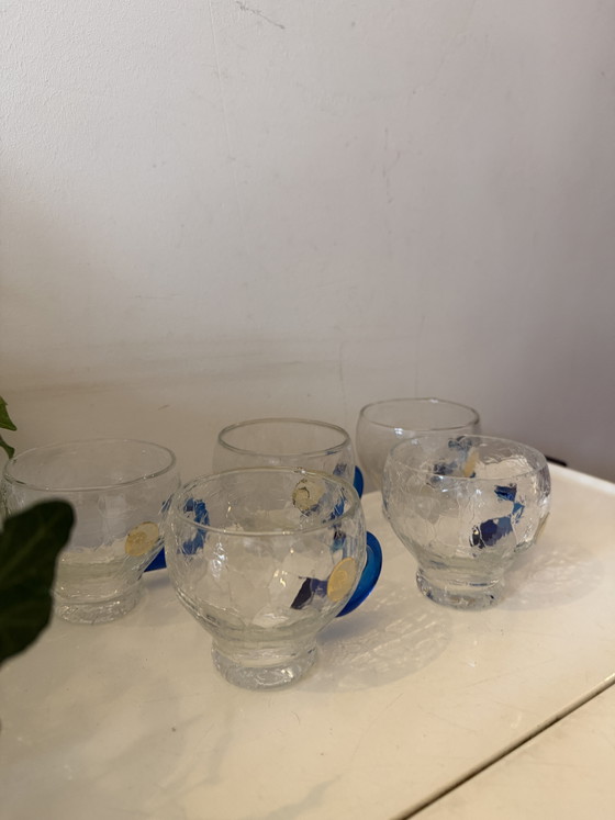 Image 1 of Cracked Glass Cups 60s/70s