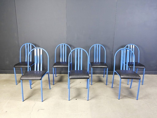 Ensemble de chaises Nr 222 par Robert Mallet-Stevens, 1980, Ensemble de 7