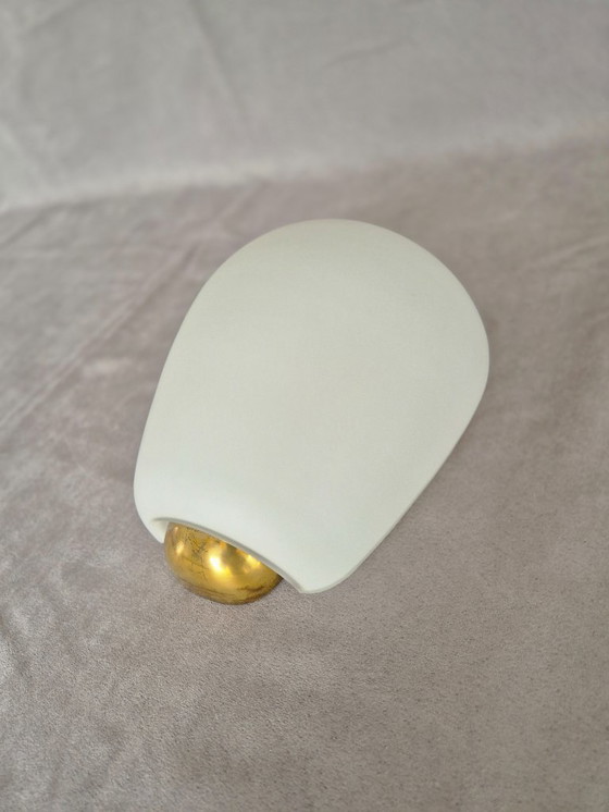 Image 1 of Lampada da parete vintage in vetro di metà secolo Wilhelm Wagenfeld Peill & Putzler