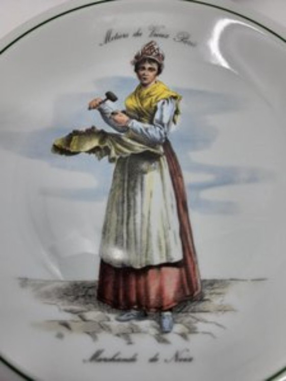 Image 1 of Set Teller Métiers du vieux Paris aus Porzellan Set von 6