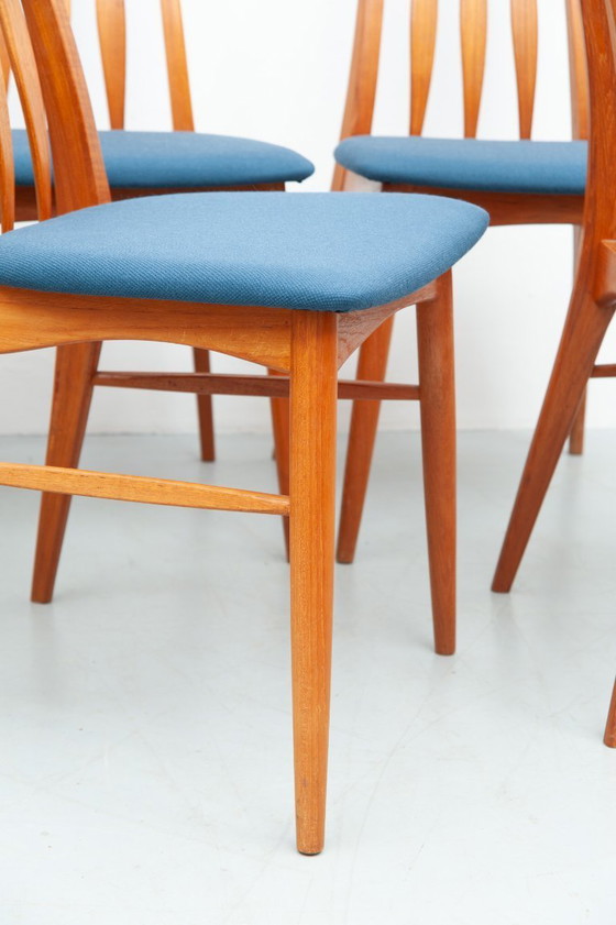 Image 1 of 8x sillas de teca "Eva" de Niels Koefoed para Koefoed Hornslet (años 60)