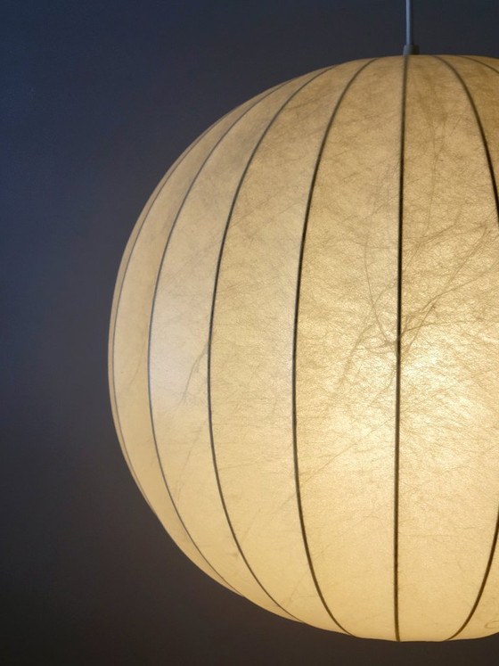 Image 1 of Large Gold Lace Cocoon pendant lamp, Germany, 1960s