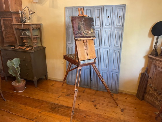 French 1920s Portable Easel Field Easel Painter's Easel – Decorative Objects, Wood (photo 15 of 17)