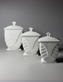 Set of Three Art Deco Porcelain Storage Jars