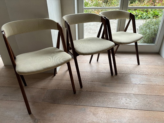 6 Originele Deense Vintage Stoelen van Thomas Harlev (Nr 205, Farstrup Mobelfabrik) – Eetkamerstoelen, Wood (photo 2 of 9)