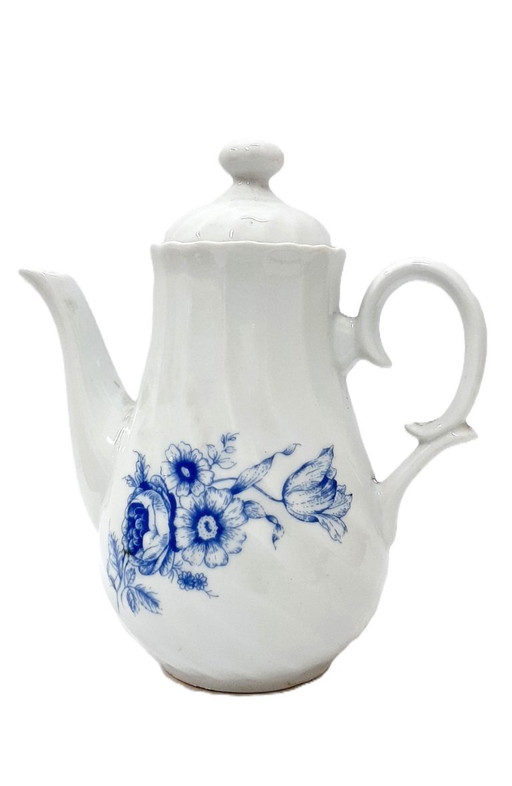 Vintage Porcelain coffee pitcher, jug with lid 