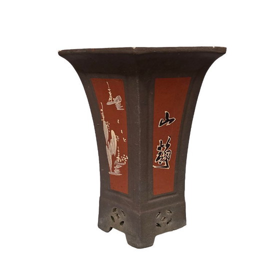 Image 1 of Set di vasi da giardino cinesi in gres, fine del XX secolo