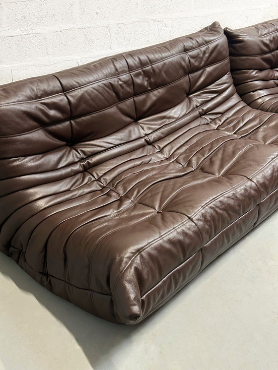 Image 1 of Togo Line rRoset bruine leren set