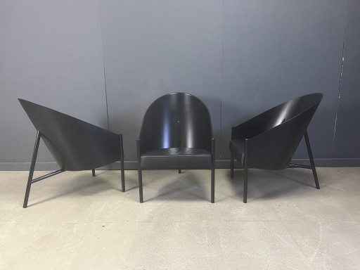 Set di 3 sedie vintage Pratfall di Philippe Starck per Driade, 1982