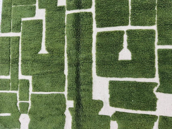 Alfombra verde hecha a mano de 300 x 200 cm. – Wool (photo 6 of 10)