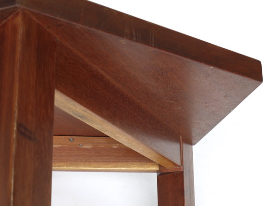 Image 1 of Table basse hexagonale en acajou par Wim Den Boon, années 1960