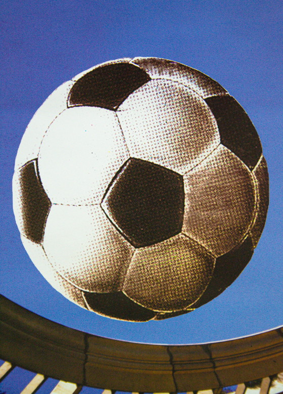 Image 1 of Originele vintage poster WK 98 Frankrijk Montpellier / 70 x 50 cm / Met originele verpakking