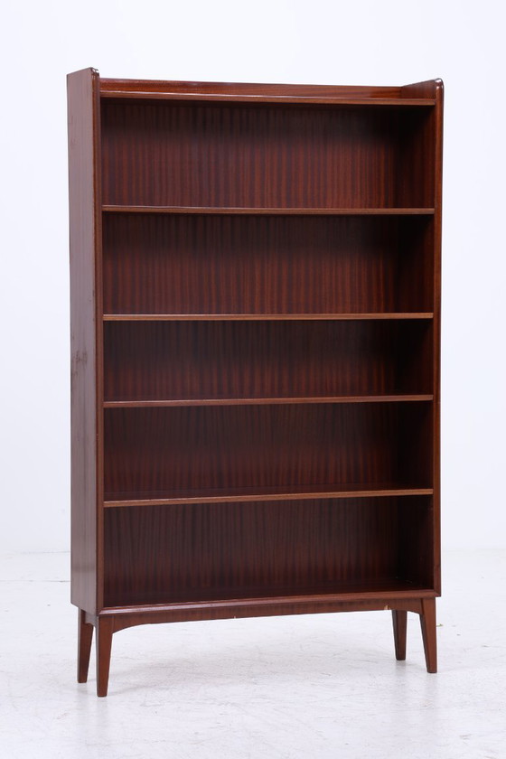Image 1 of Vintage Bibliothèque en acajou | Mid Century Etagère | 60's Rétro Rangement en bois #09-01