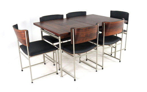 Cees Braakman for Pastoe SM08 dining set table + 6 chairs
