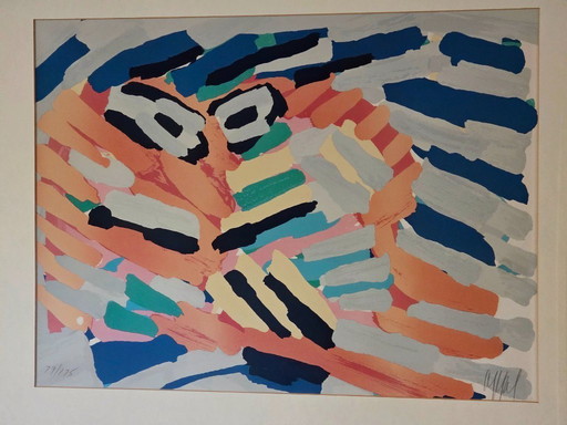 Karel Appel - Máscara - 79/175 - Firmado a mano