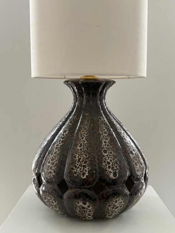 Vintage West Germany ceramic table lamp – Dual light design (photo 7 of 8)