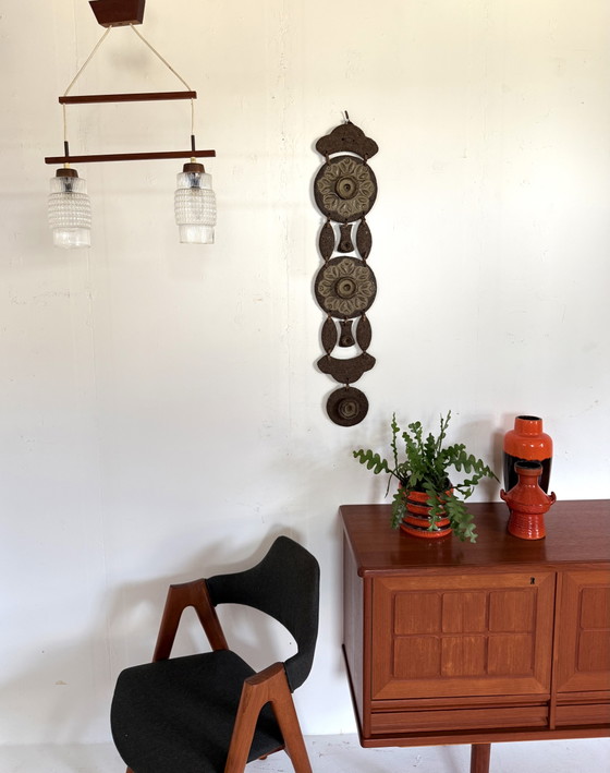 Image 1 of Lampada a sospensione vintage danese in teak anni '60