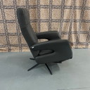 Fauteuil inclinable en cuir anthracite