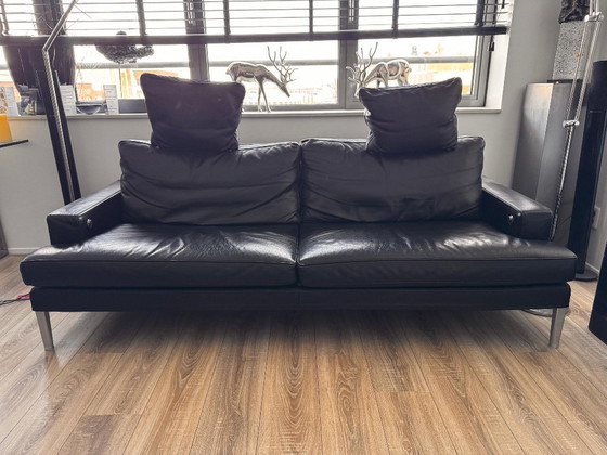 Image 1 of FSM Claro design sofa in black leather