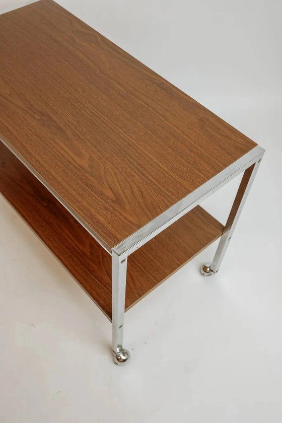 Mobile bar vintage, anni '70 - legno e cromo – Carrelli bar, Metallo (photo 7 of 8)