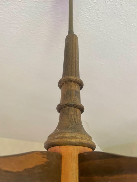 Image 1 of Art Deco Holzkronleuchter