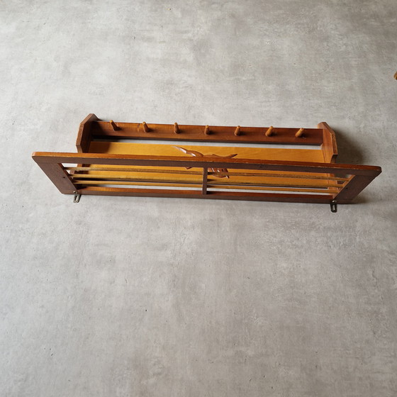 Image 1 of Appendiabiti vintage anni '60, appendiabiti da parete in legno danese