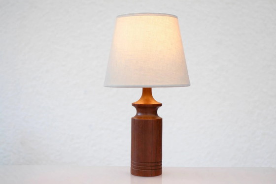 Image 1 of Large mid-century modern Danish teak table lamp