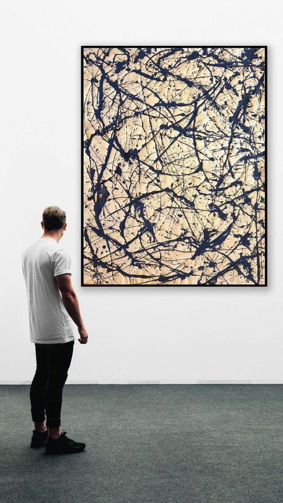 Black Golden Branches – Gemälde & Zeichnungen, Leinwand, Abstract (photo 7 of 17)