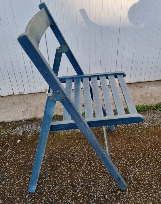 Image 1 of 4 sedie pieghevoli in legno