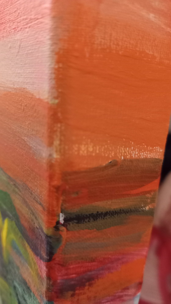 Image 1 of T. van Steenbergen. New "Girl with Butterflies" 100 x 120 cm