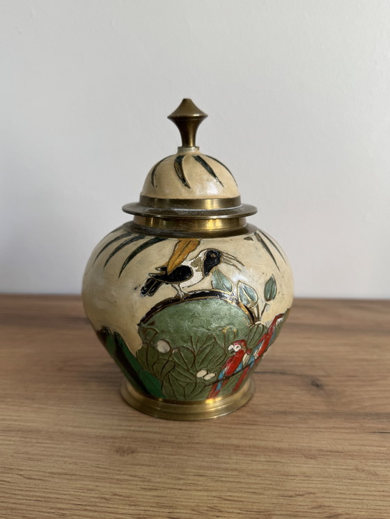 Image 1 of Pot laiton émaillé 