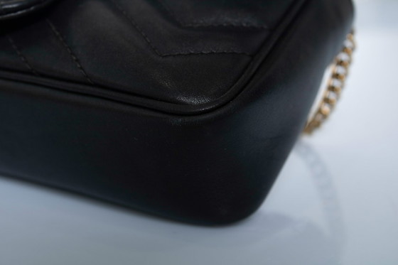 Gucci, Mini Marmont Bag in Black Leather – Crossbody bags, Calfskin (photo 11 of 18)