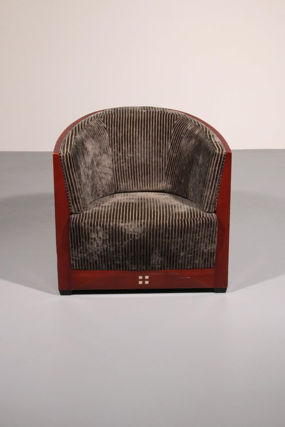 Image 1 of Art-Deco-Sessel, Entwurf von Frits Schuitema, mit Tisch, 1980