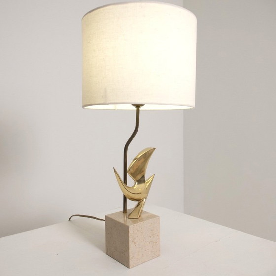 Image 1 of Luxurious French sculptural vintage Philippe Jean table lamp