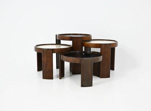 Satztische Modell 780 von Gianfranco Frattini für Cassina, 1960er Jahre, 4er-Set