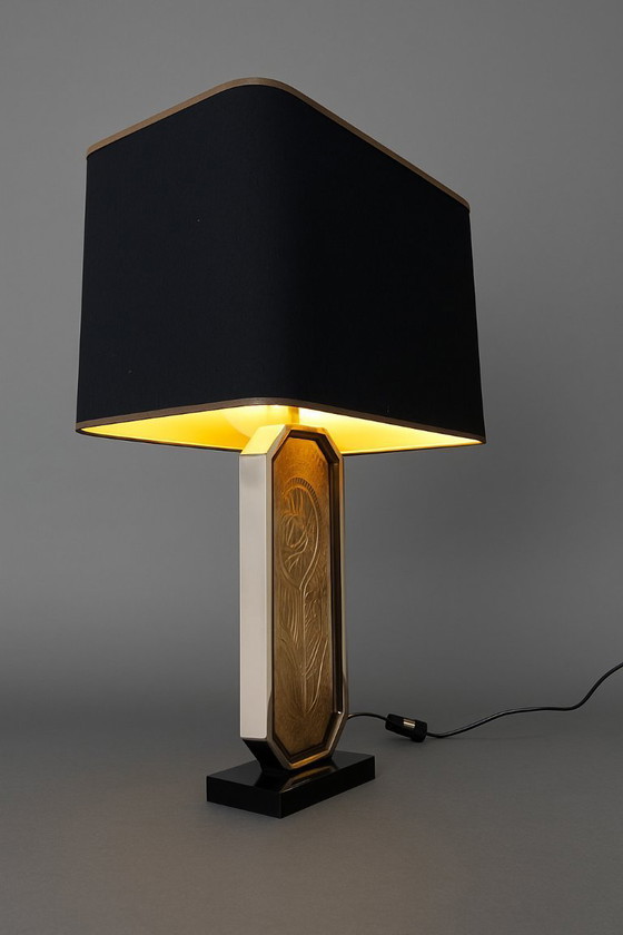 Image 1 of Lampe de table Georges Mathias - Maho, plaquée or 23 carats