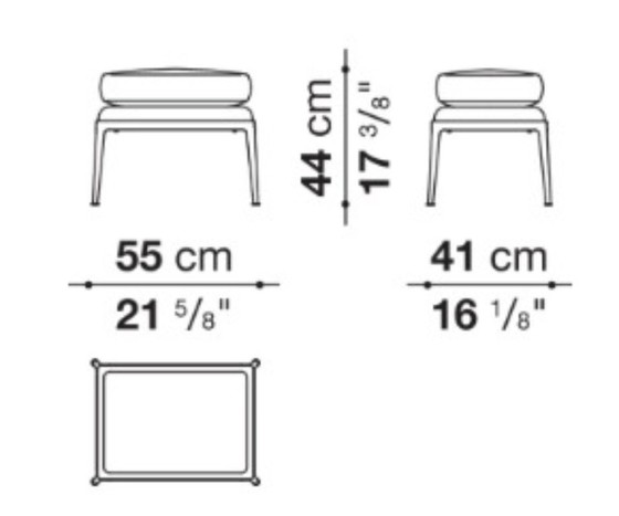 Image 1 of B&B Mitro Ottoman pouf