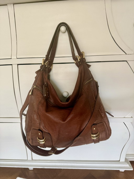 Grote bruine leren BCBGMAXAZRIA – schoudertassen, Lambskin