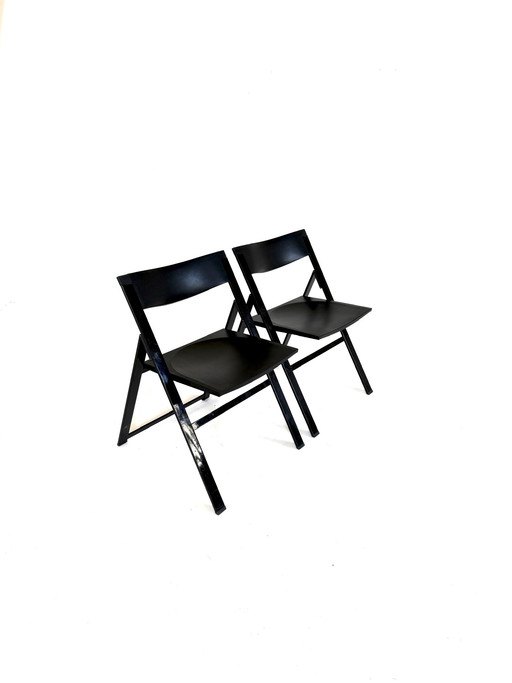2 sedie pieghevoli di design 'P08', Justus Kolberg, Tecno '90