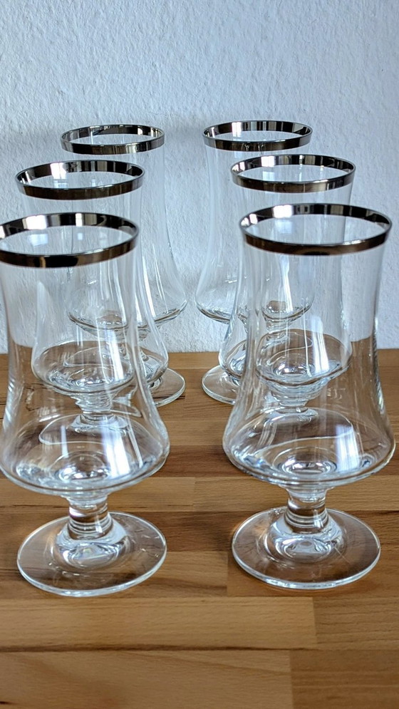 12-delige glasset met zilveren rand, cocktailglazen en biertulpen. – Glazen & Karaffen (photo 3 of 10)