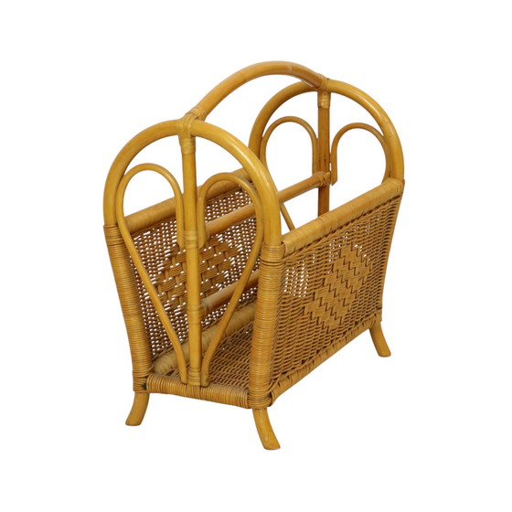 Image 1 of Revistero Boho de ratán y bambú