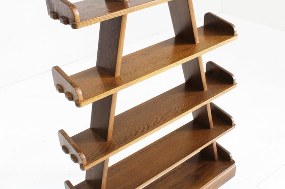 Image 1 of Vintage brutalist piramide boeken kast room divider