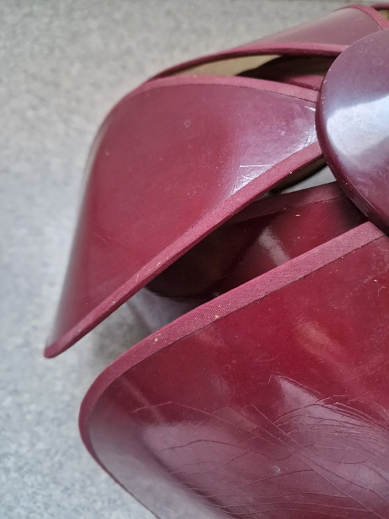 Image 1 of Burgundy lotus flower pendant light by Robert de Schuytener, 1980s