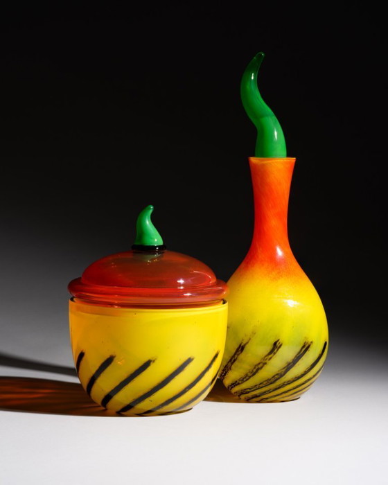 Image 1 of Rosenthal Studio Line « Kontiki » Nanny Still (1993) Carafe H37cm et coffret avec couvercle