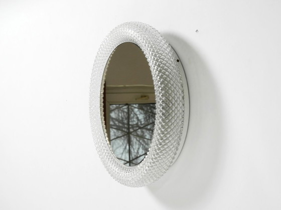 Image 1 of Stunning 1960s illuminated Limburg crystal glass wall mirror