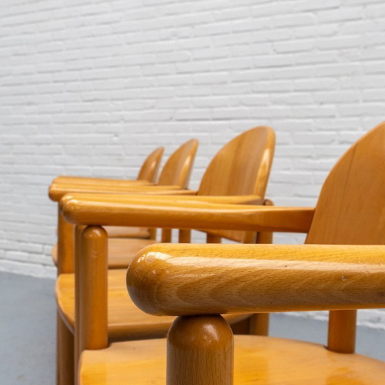 Image 1 of Set of 4 Vintage Beech Dining Chairs
