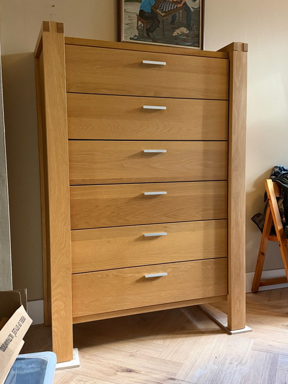 Oak chest of  drawers – Chest of drawers, Metal, Wood (photo 11 of 14)