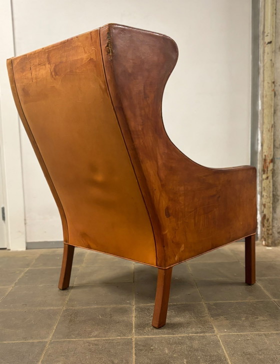Sillón orejero Børge Mogensen de cuero – Fredericia, Sillones, Leather, Wood (photo 3 of 10)
