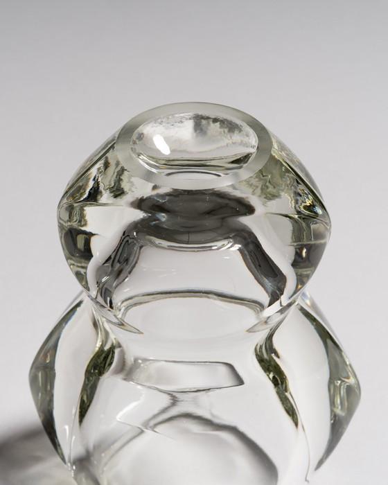 Image 1 of Paire de vases sculpturaux en verre tchèque par František Vízner pour Sklo Union, 1962