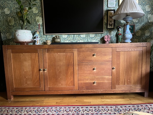 Modern klassiek dressoir massief (teak)hout 220 cm